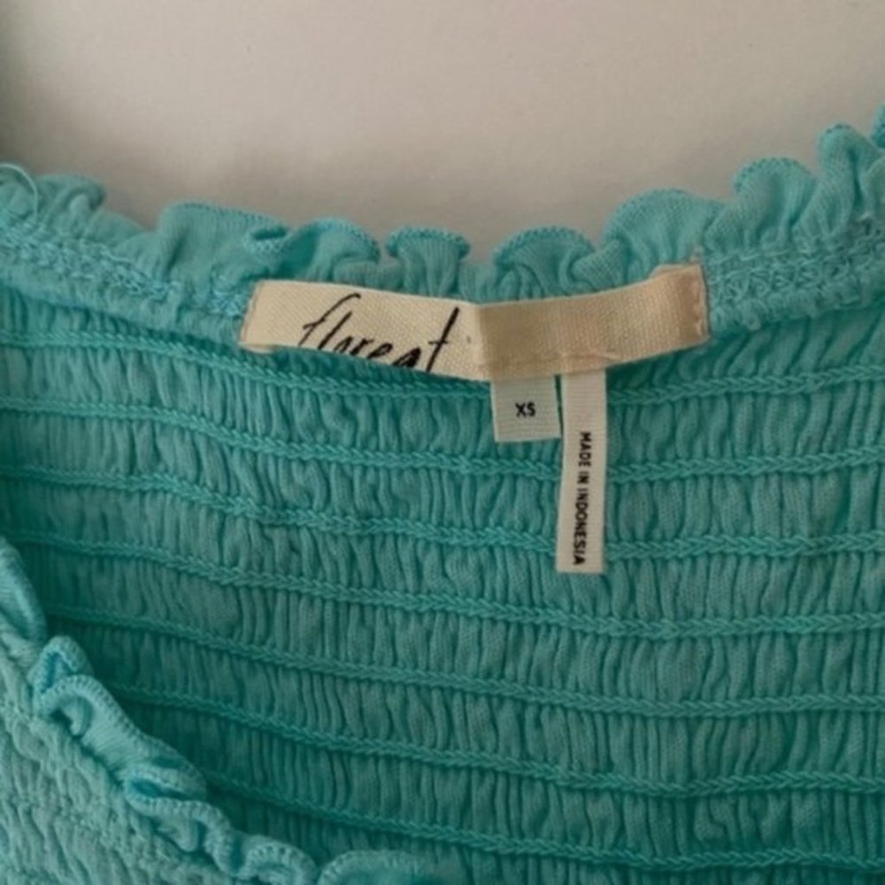 •SOLD• Anthropologie Floreat Smocked Ruffled Crop Top - Picture 6 of 7
